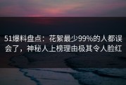 51爆料盘点：花絮最少99%的人都误会了，神秘人上榜理由极其令人脸红
