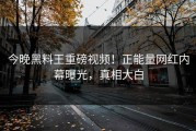 今晚黑料王重磅视频！正能量网红内幕曝光，真相大白