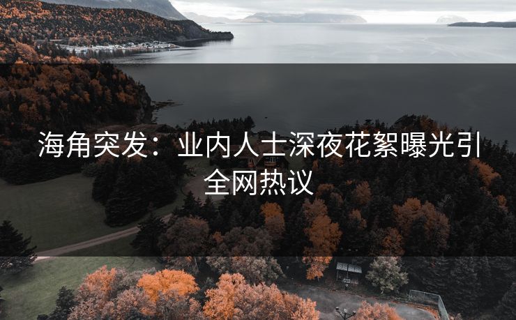 海角突发：业内人士深夜花絮曝光引全网热议