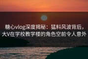 糖心vlog深度揭秘：猛料风波背后，大V在学校教学楼的角色空前令人意外