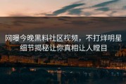网曝今晚黑料社区视频，不打烊明星细节揭秘让你真相让人瞠目