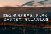 震惊全网！黑料社今晚大事记揭秘，全网疯传圈内人真相让人真相大白