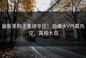 最新黑料王重磅专区！劲爆大V内幕热议，真相大白