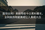 震惊全网！黑料导航今日黑料曝光，全网疯传明星真相让人真相大白