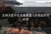 主持人在今日凌晨遭遇八卦掀起轩然大波