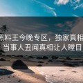 网曝黑料王今晚专区，独家真相曝光，当事人丑闻真相让人瞠目